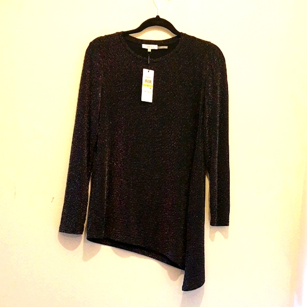 Calvin Klein Black Shimmer Women's Top Size S